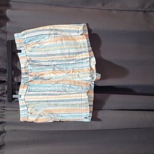 BRIGGS WOMEN'S ELASTIC WAIST STRIPE SHORTS. XXL